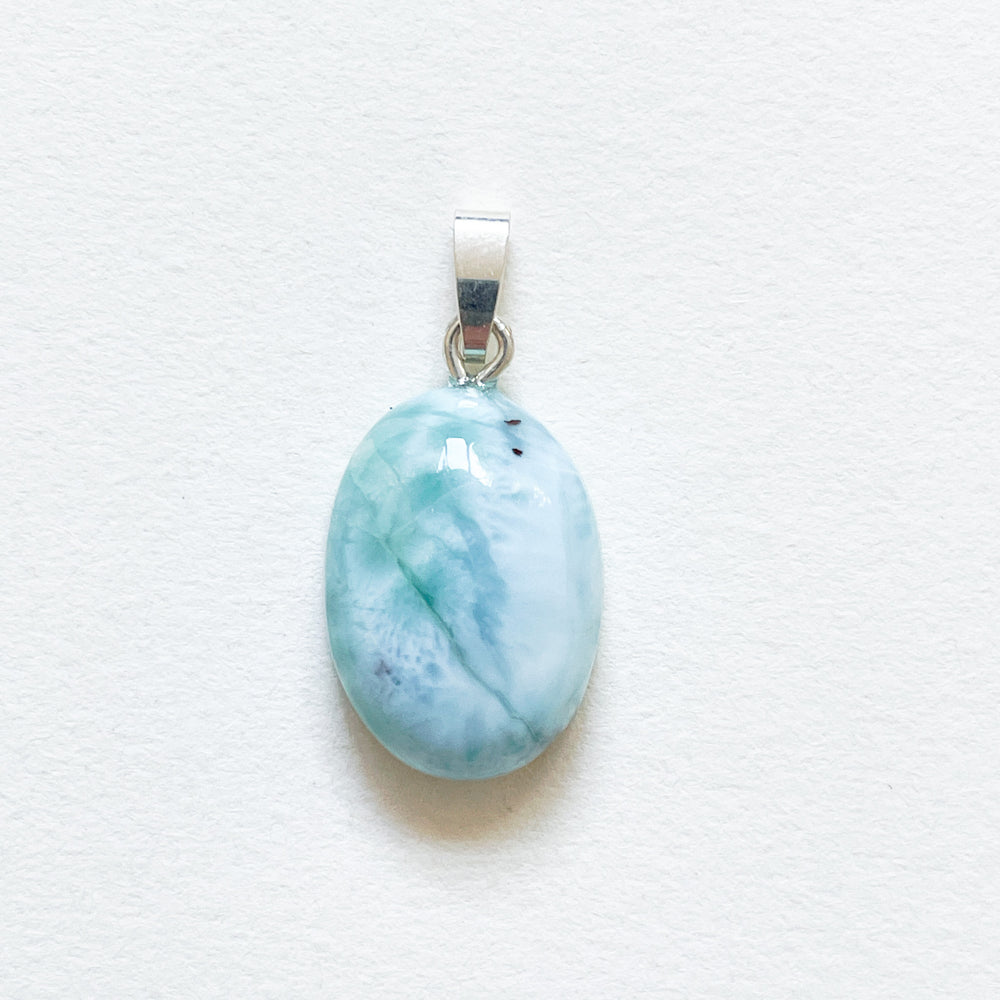 larimar blauwe premium hanger 925 sterling zilver edelstenen mineralen edelsteenhanger