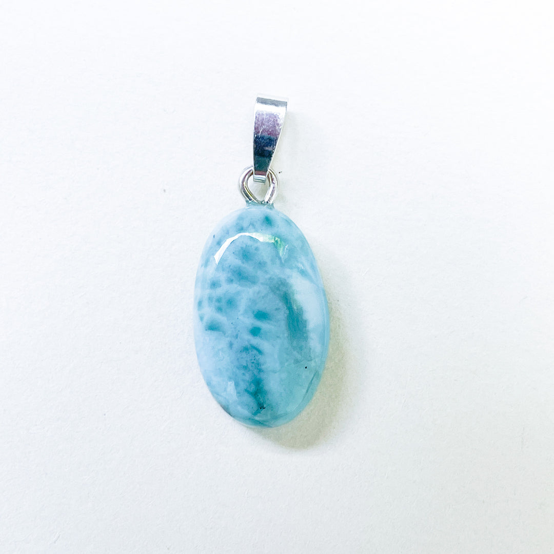 larimar blauwe premium hanger 925 sterling zilver edelstenen mineralen edelsteenhanger