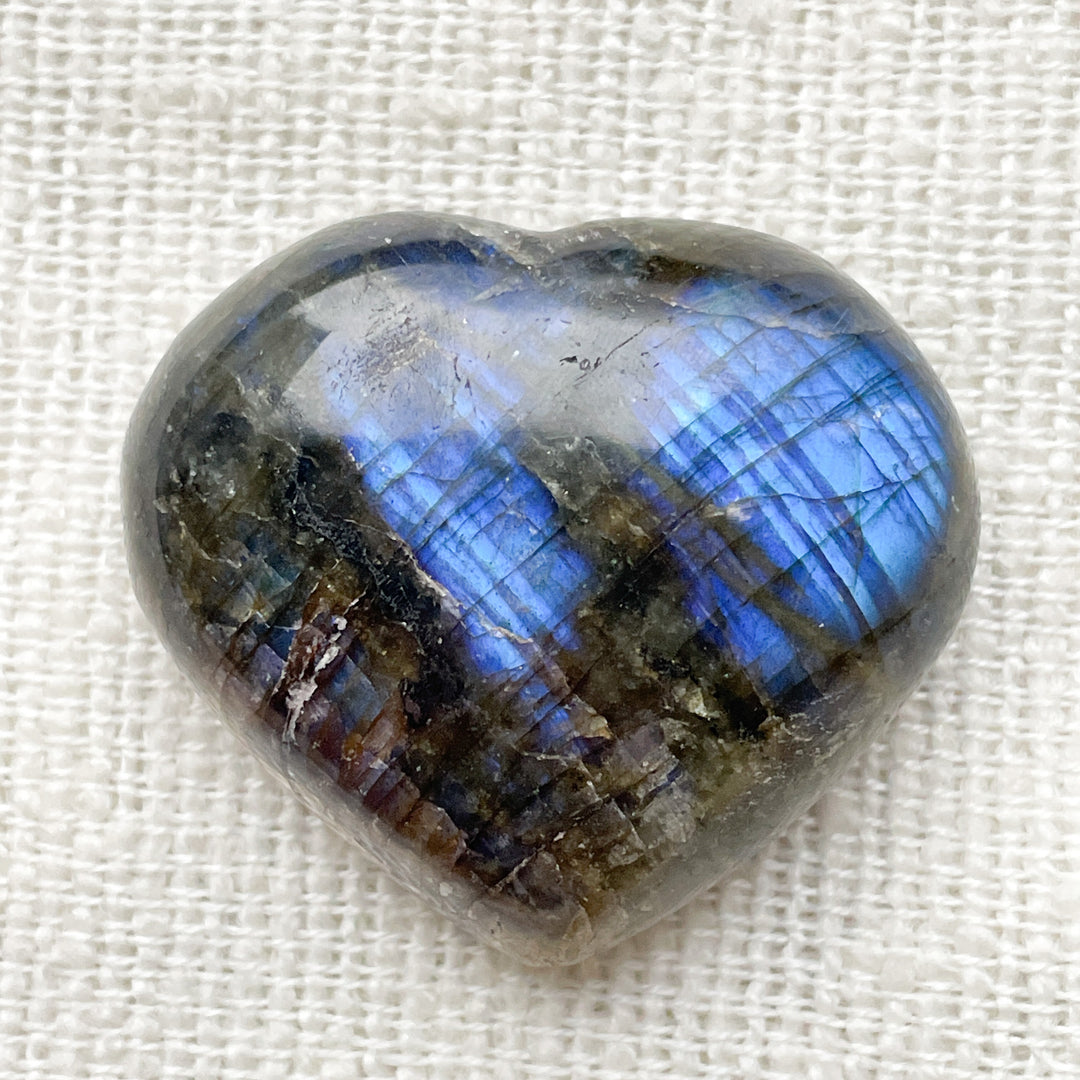 labradoriet blauwe edelsteen hart edelstenen hartje mineralen