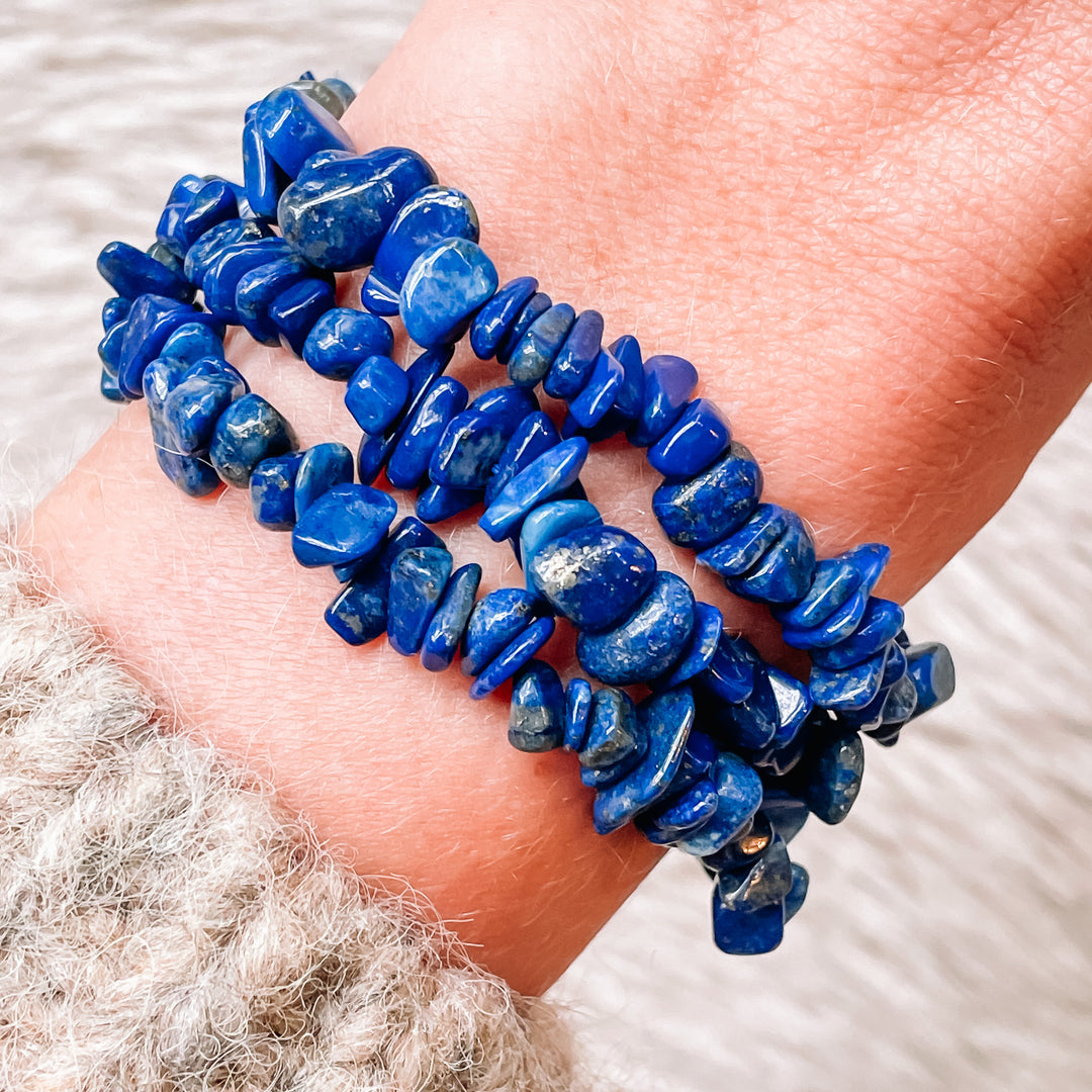 lapis lazuli kobaltblauwe splitarmband kopen edelsteen armband