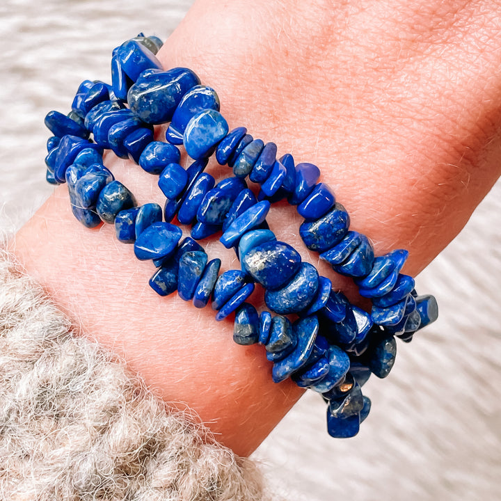 lapis lazuli kobaltblauwe splitarmband kopen edelsteen armband