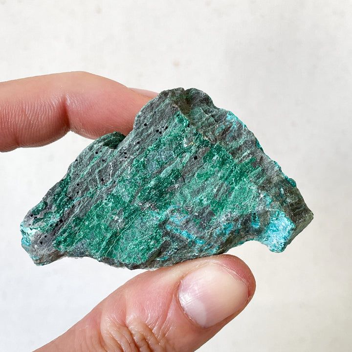 Malachiet groene cluster met druzy blauwe Chrysocolla (S)